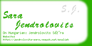 sara jendrolovits business card